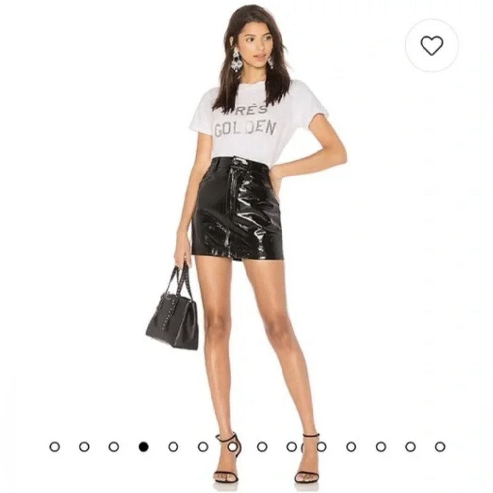 Patent leather mini skirt from REVOLVE